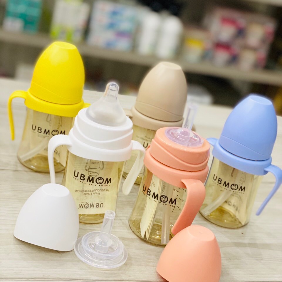 Bình đa năng UBmom uống nước , mua thêm núm ti kết hợp tiện lợi