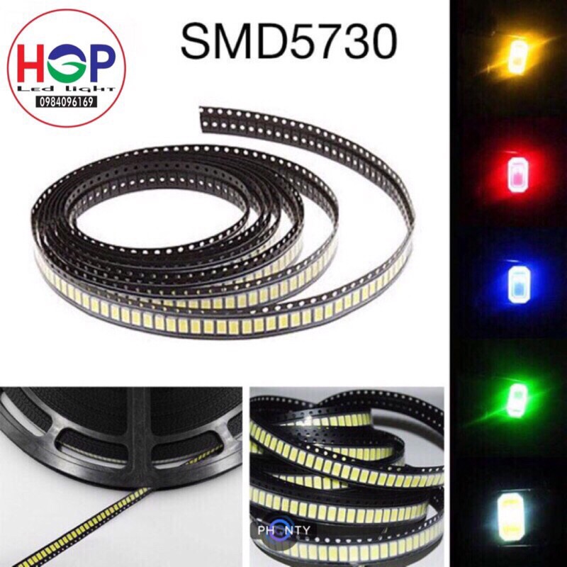 Chip led smd 5730 siêu sáng/set 100pcs đủ màu