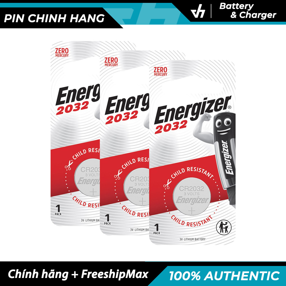 3 pin energizer 2032 3v - pin cmos điện áp 3v