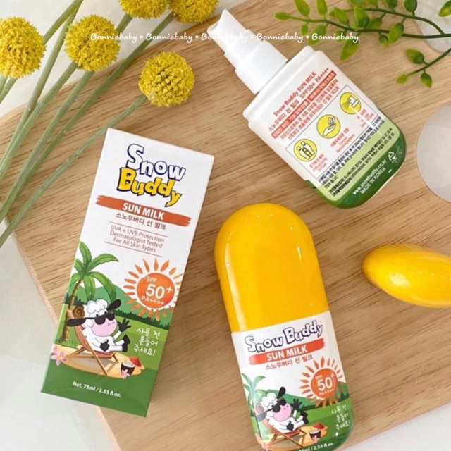 Kem chống nắng dạng xịt cho bé Hàn Quốc Snow Bubby’s Sun Milk SPF 50 (75ml)