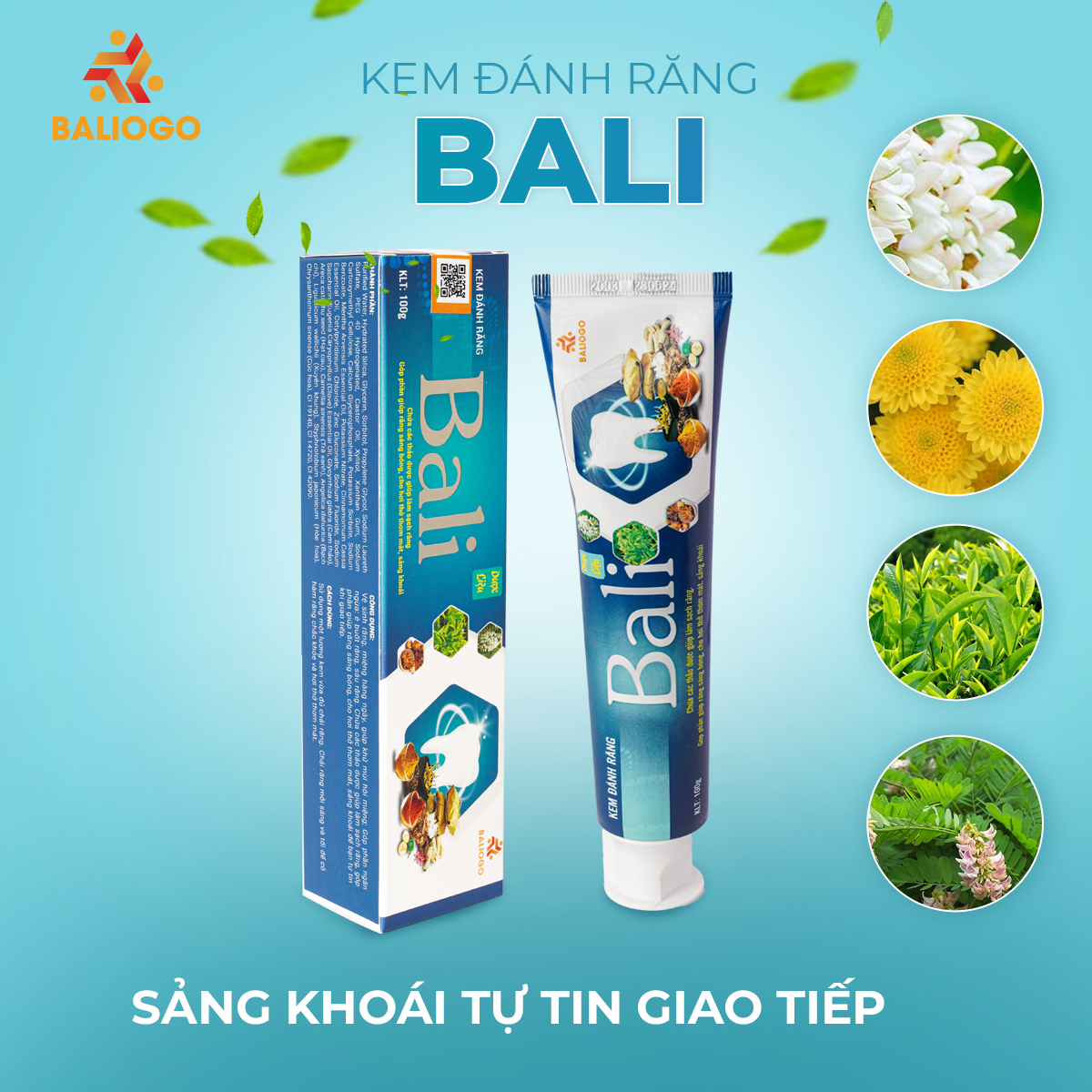 Kem Đánh Răng Bali 100G Ngăn Ngừa Sâu Răng,Ê Buốt,Làm Trắng Răng