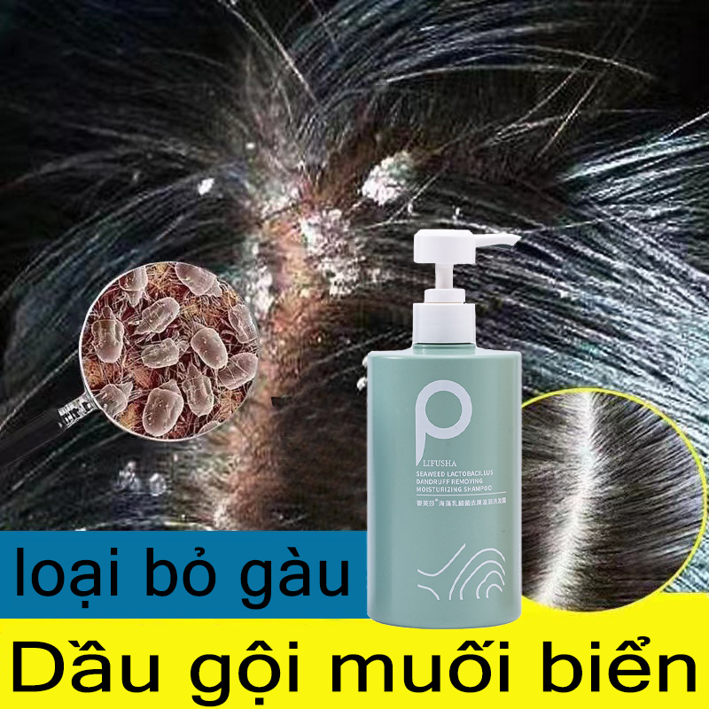 Dầu gội đầu Dầu gội muối biển dầu gội gàu dầu gội chống ngứa 500ml Làm mới kiểm soát dầu loại bỏ ngứa ngáy loại bỏ ngứa ngáy vảy nến hiệu quả làm sạch da đầu mạnh mẽ