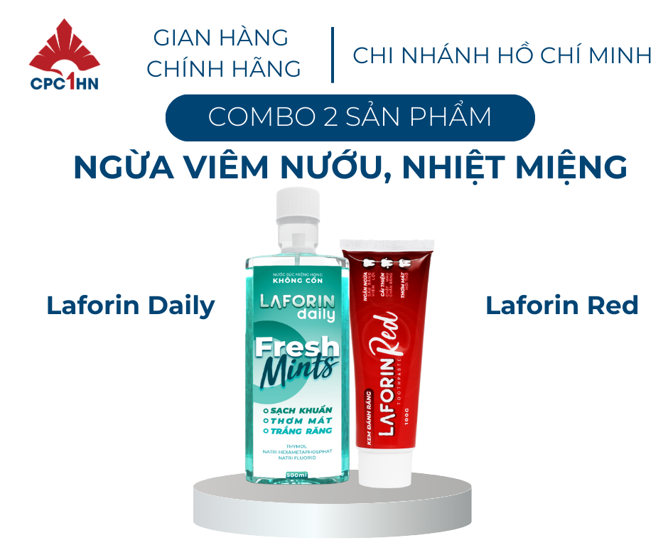 Combo 2 Sản Phẩm CPC1HN LAFORIN Daily+LAFORIN RED - Phòng ngừa viêm nướu