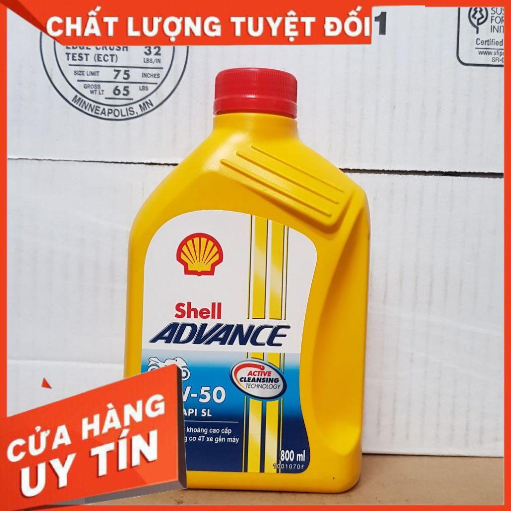 Nhớt shell đỏ ax5 20w50 20w50 dùng cho xe số chai 800ml, dầu nhớt shell ax5 shell đỏ cho xe cũ 800ml êm xe nhẹ máy