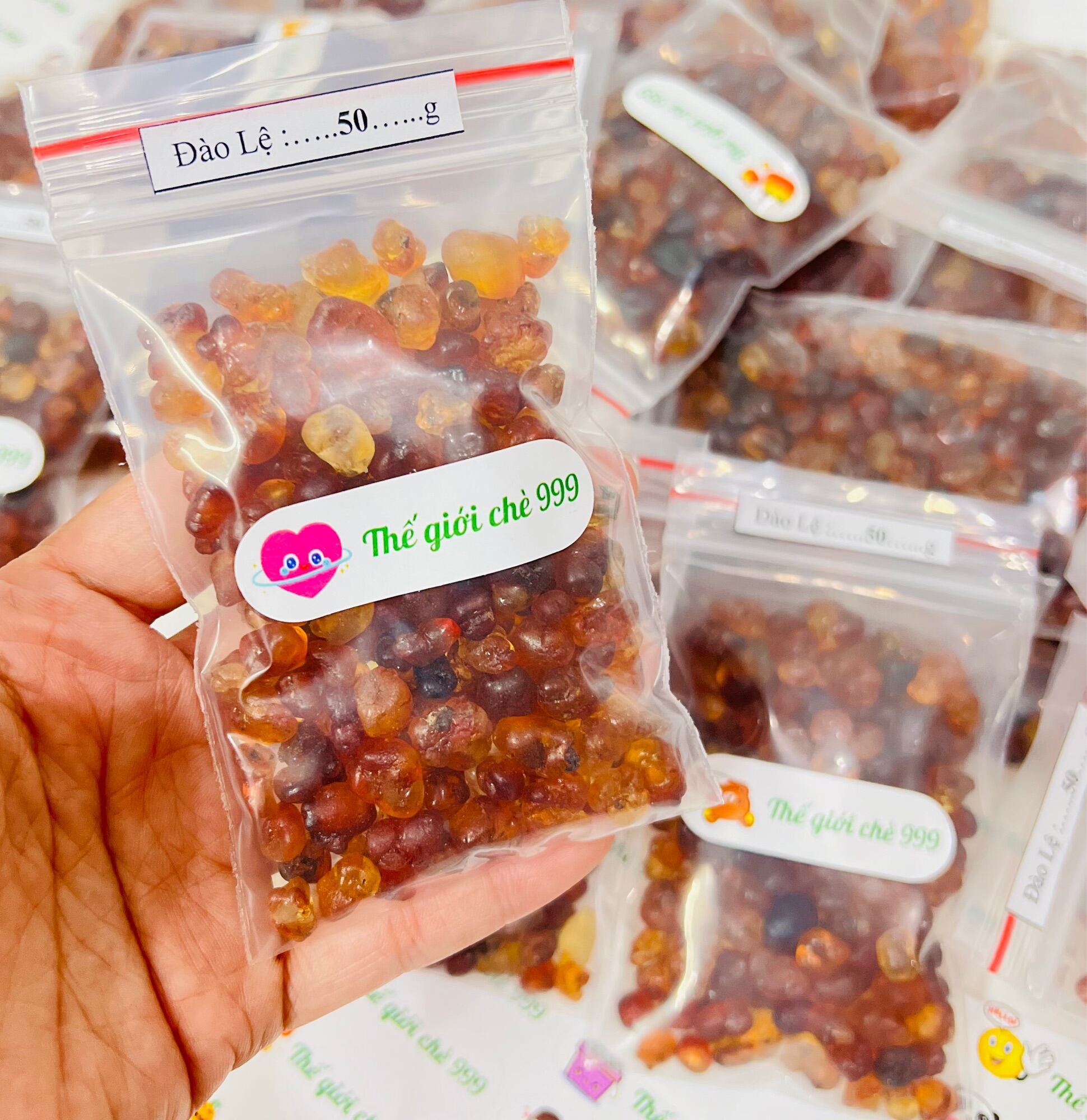 50g đào lệ vân nam- hạt tròn, rời, không vụn