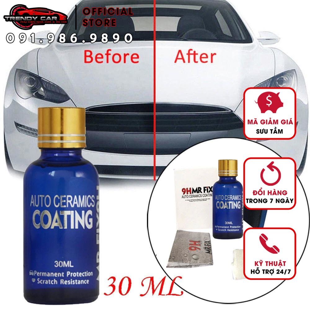 Dung dịch phủ gốm cao cấp bảo vệ sơn xe, chống xước - Ceramic Coating 9H-Dung dịch Phủ bóng xe Auto Ceramic Coating 9H 30ml Chống Trầy Xước