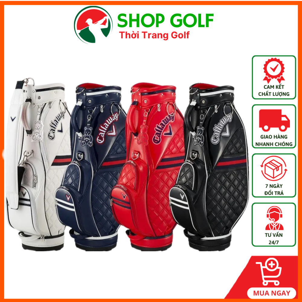 Túi Gậy Golf CALLAWAY Túi Golf Da PU Cao Cấp Chống Thấm Nước Siêu Nhẹ