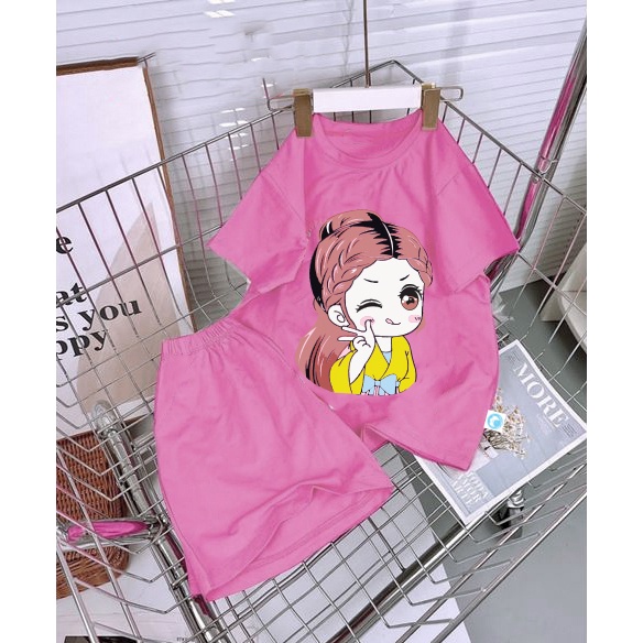 Bộ đồ bé gái-mẫu DUI04 đáng yêu chất vải 4 chiều từ 7kg đến 25kg-HOANG NAM KIDS - 2