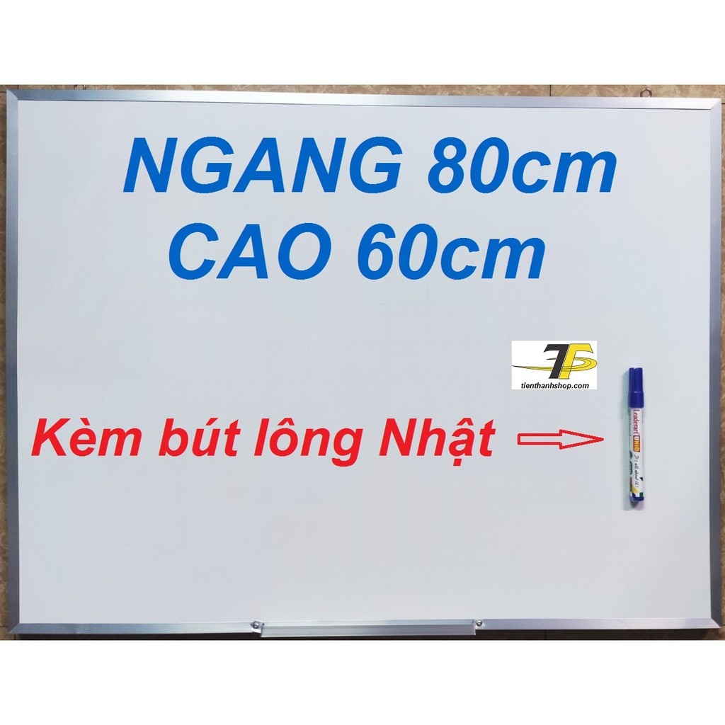 Bảng mica trắng 60 x 80cm viết bút lông viền nhôm 1 cây Bút lông bảng Nhật UNID