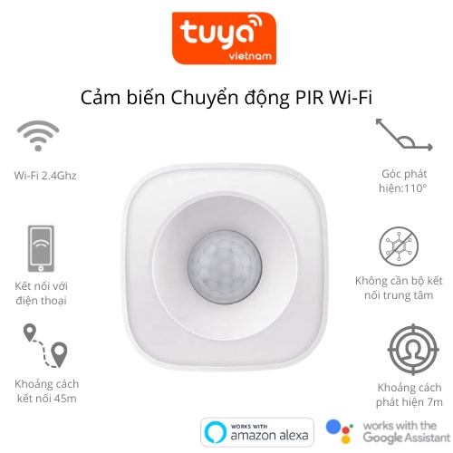 Cảm biến chuyển động pir tuya, wifi, zigbee 3.0