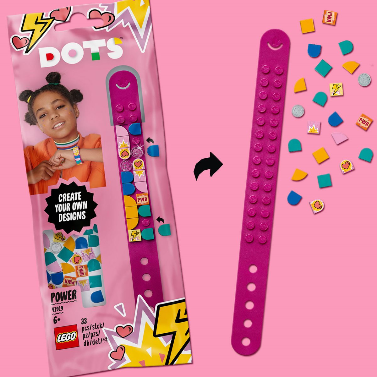 🌈 41919 LEGO DOTS Power Bracelet - Vòng tay Năng lượng