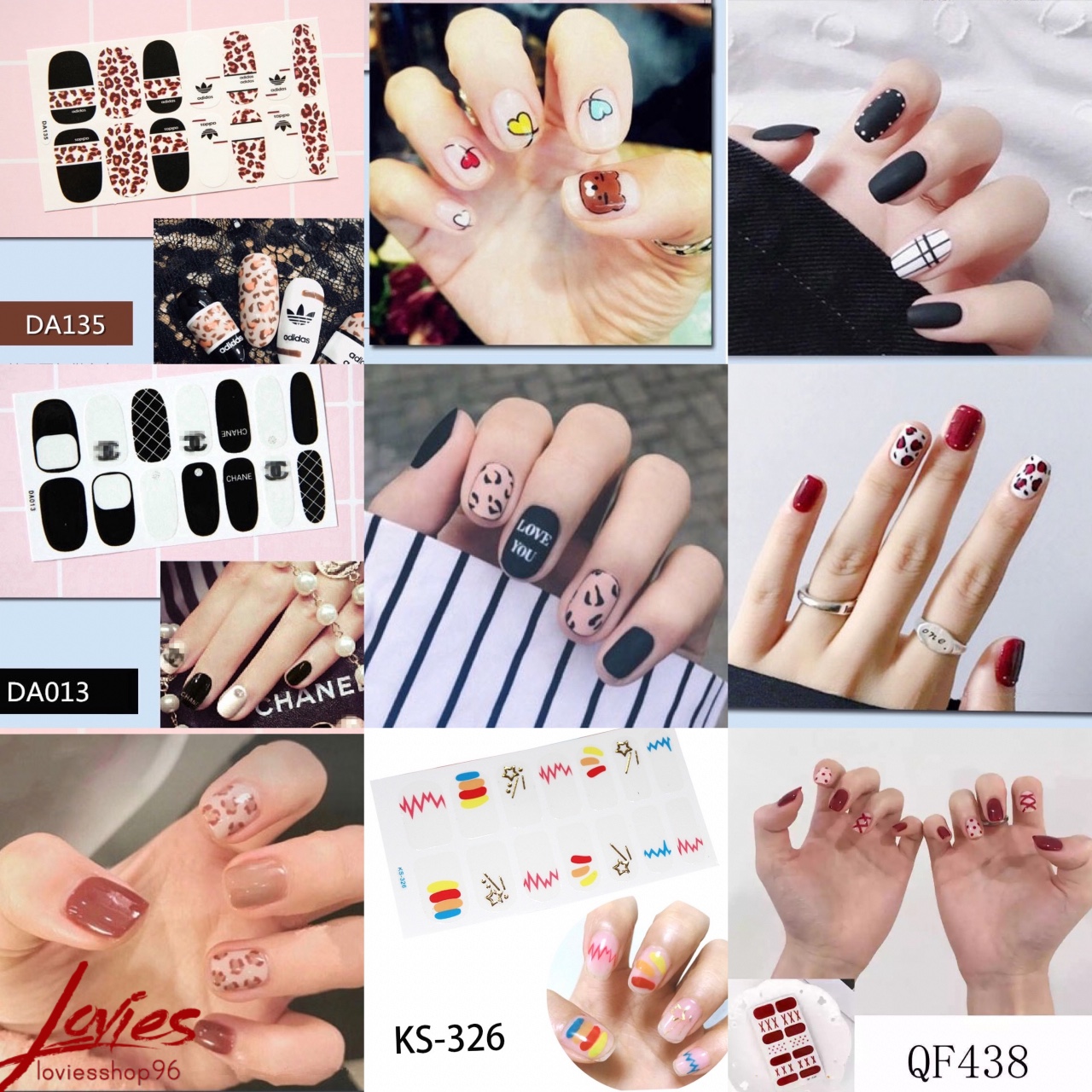 Miếng dán móng tay hàn quốc xinh xắn