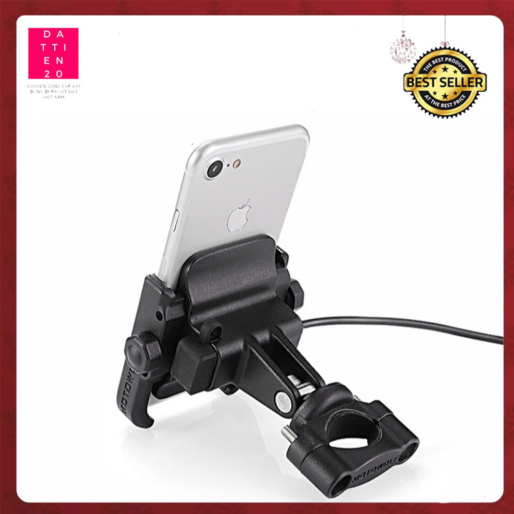 GIÁ ĐỠ ĐIỆN THOẠI NHÔM MOTOWOLF KIÊM SẠC PIN GẮN GHI ĐÔNG CHÂN KÍNH