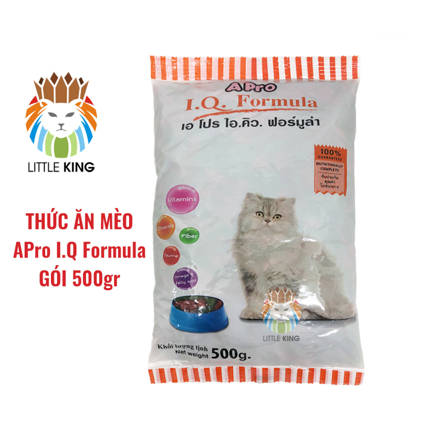 Thức ăn cho mèo Apro IQ Formula 500g hạt cho mèo giá rẻ bổ sung vitamin rau củ