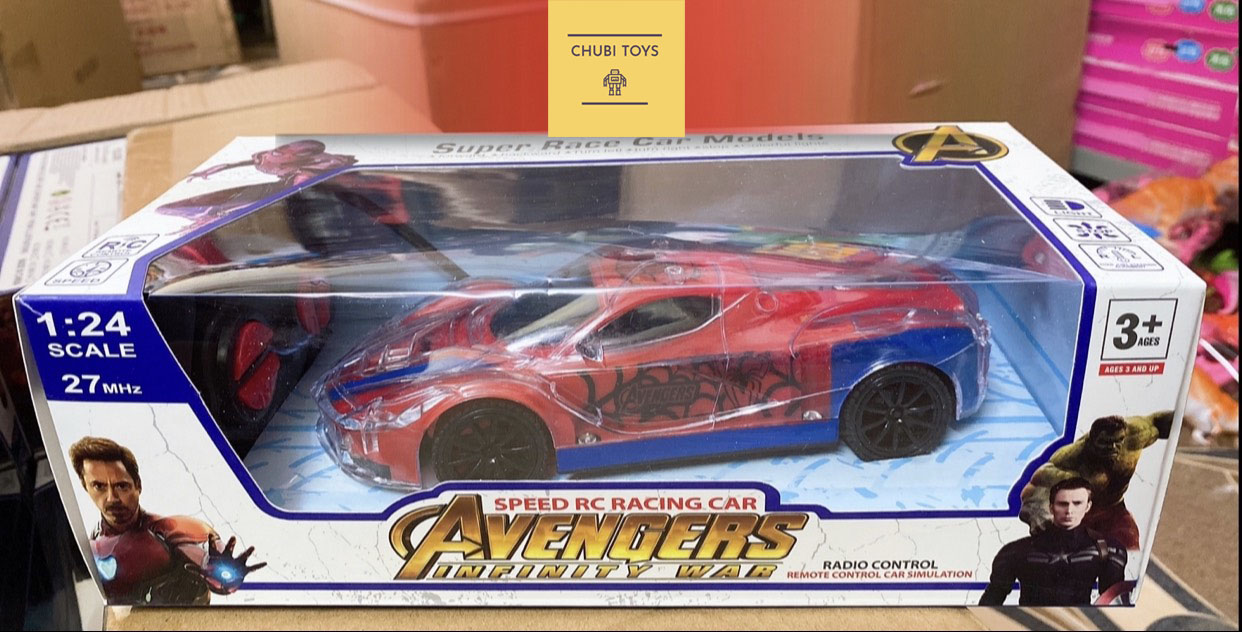 Xe ô tô đua điều khiển từ xa phiên bản các anh hùng Maver nhân vật người nhện Spider man danh cho bé