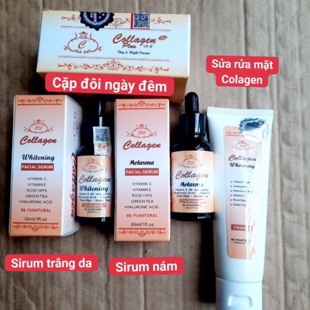Combo nguyên bộ collagen dưỡng trắng da