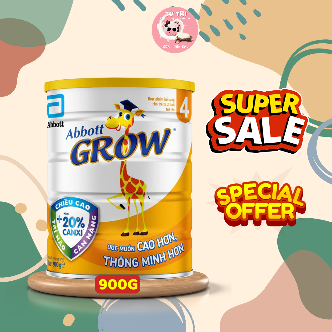 Sữa bột abbott grow 4 lon 900g date 2025