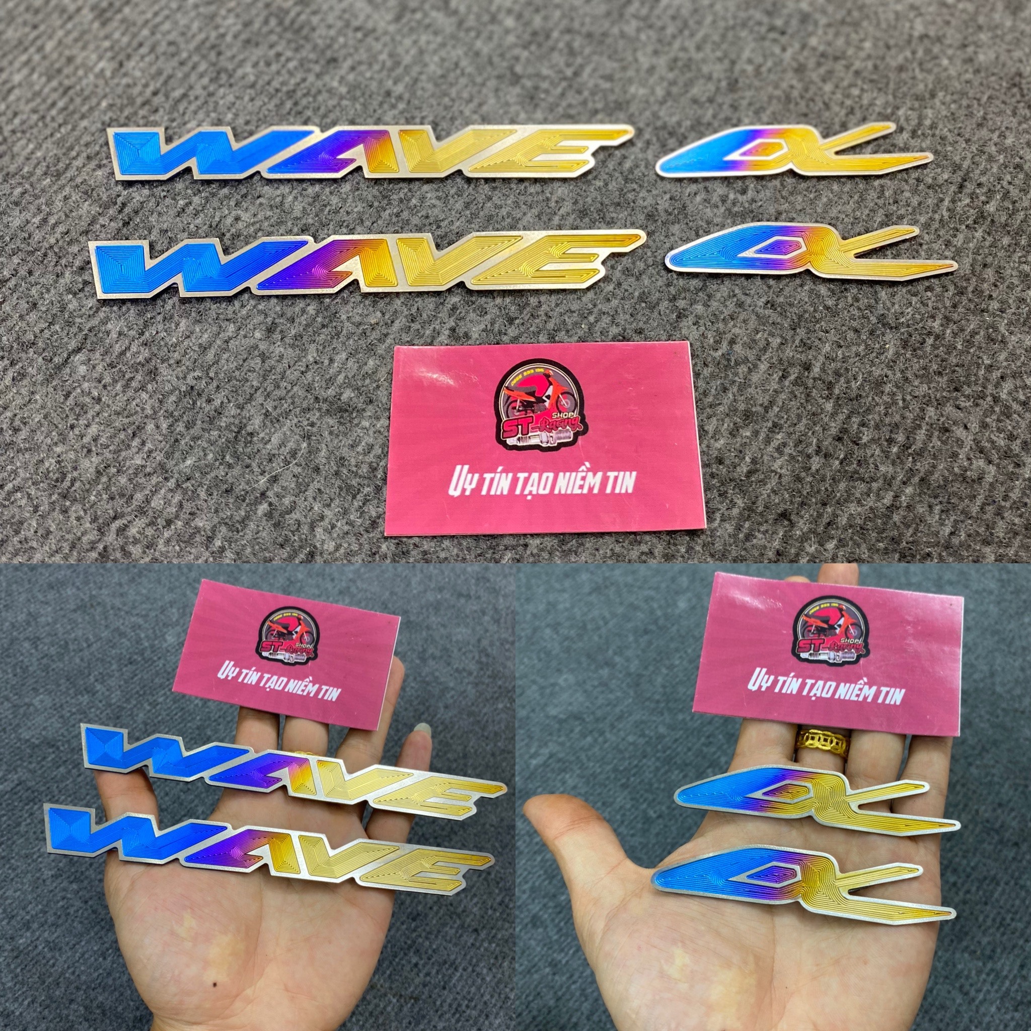 TEM TITAN CHỮ WAVE ALPHA