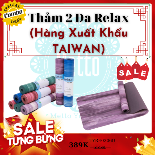 Thảm yoga relax 2 da, thảm tập yoga