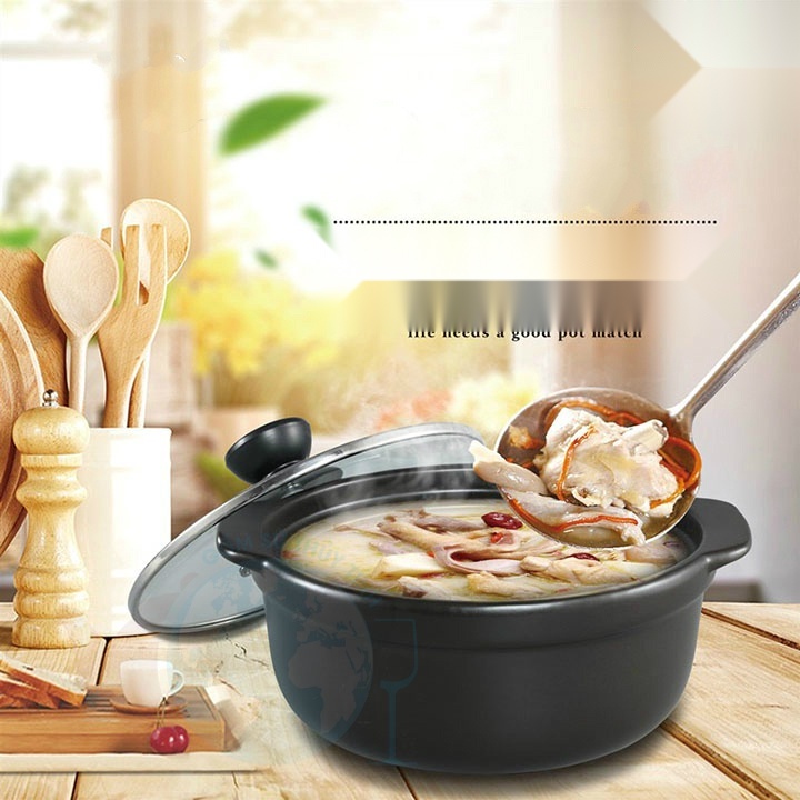 Nồi đất nấu canh, hầm thịt loại cực lớn 3 lít, nồi hầm được con gà, kho tộ nồi đất loại 1