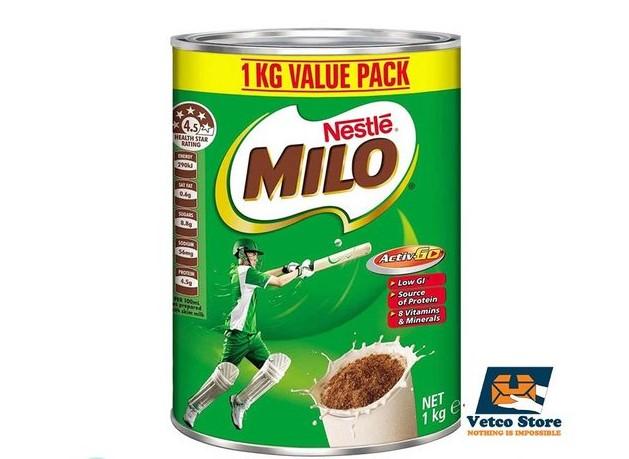 Sữa nestle milo hộp 1kg của úc