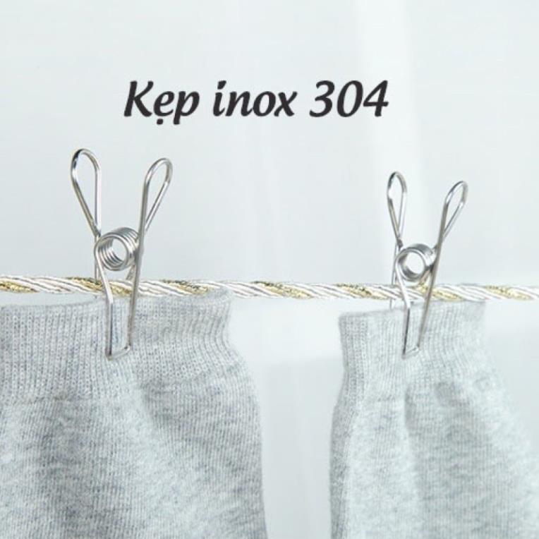 Kẹp quần áo inox 304 - kẹp treo đồ đa năng 5cm