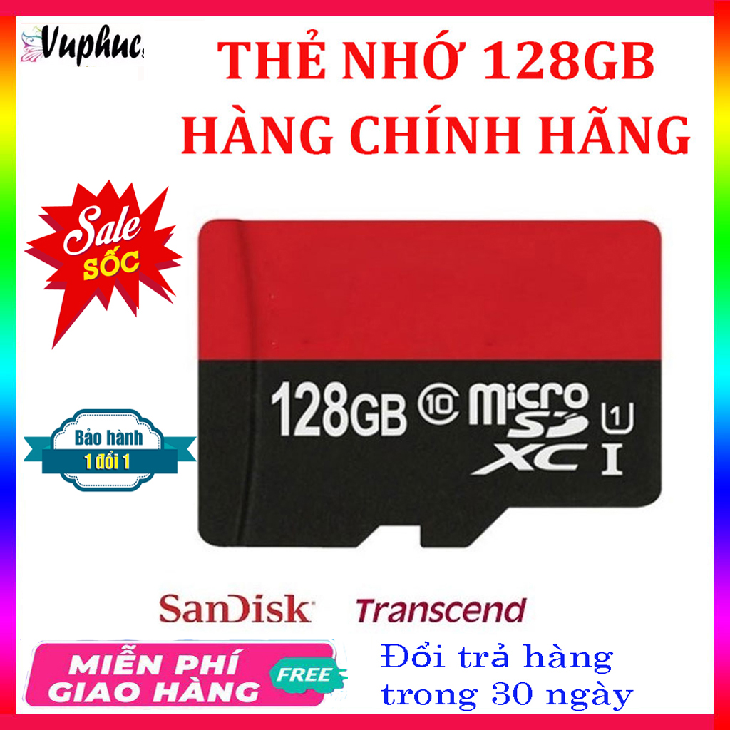 Thẻ nhớ lưu trữ micro thẻ nhớ microsdxc sandisk ultra 32gb / 64gb / 128gb thẻ nhớ 64g - thẻ nhớ 128g - thẻ nhớ 32g tốc độ cao chuyên dụng ghi hình camera, điện thoại, camera hành trình chuẩn classic 10