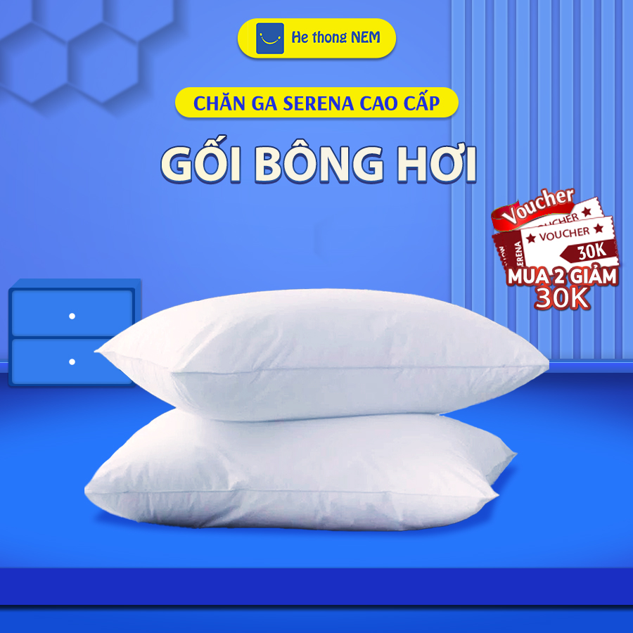 Ruột gối khách sạn 5 sao bông hơi SERENA cao cấp - cái ruột gối hơi nằm ngủ khách sạn 5 sao cao cấp
