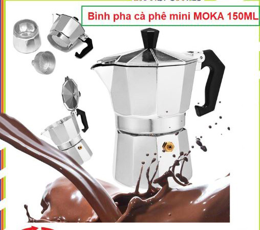 [HCM][ SÁNG TAO MỚI ] Bình Pha Cà Phê Espesso Tiện Lợi Ấm Pha Cà Phê Moka Express 4TZ BCM-1164 . Một Thiết Kế Thời Trang VÀ Thông Minh  Được Làm Bằng Khung Nhôm Và Đế Thép Dễ Dàng Vệ Sinh Dễ Sử Dụng Chất Lượng Cao- Dành Cho Các Tín Đ