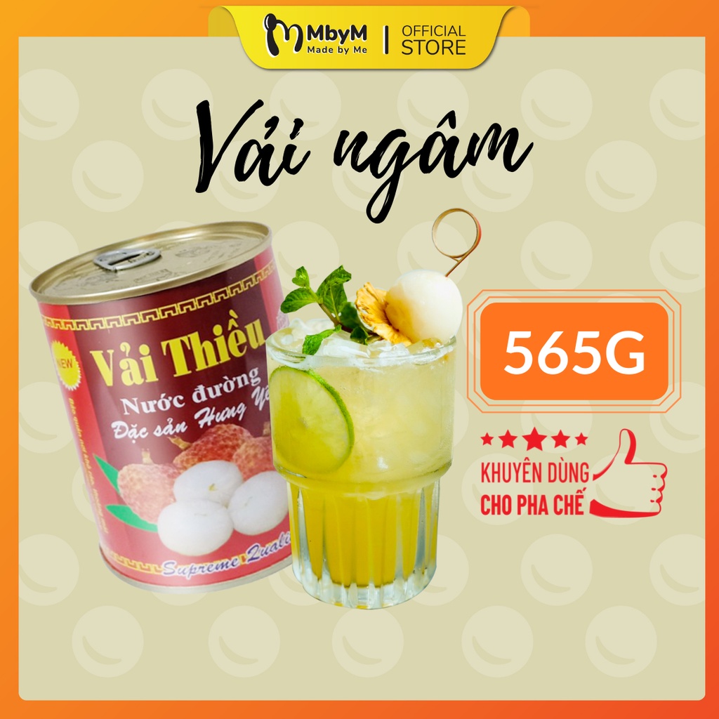 Vải ngâm tiến vinh - vải thiều đỏ 565g