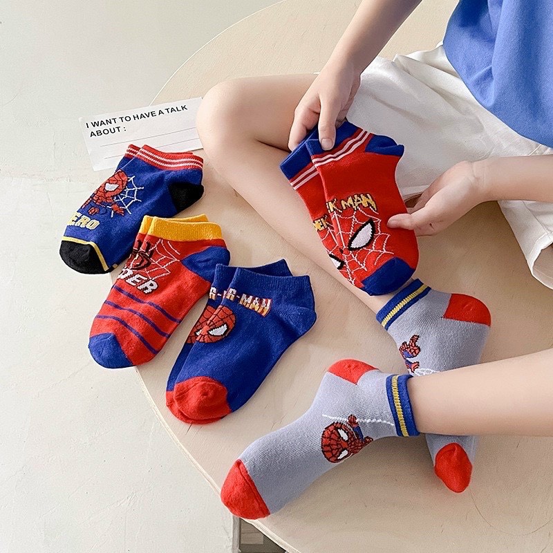 Set 5 đôi tất siêu nhân cho bé trai từ 1-6 tuổi