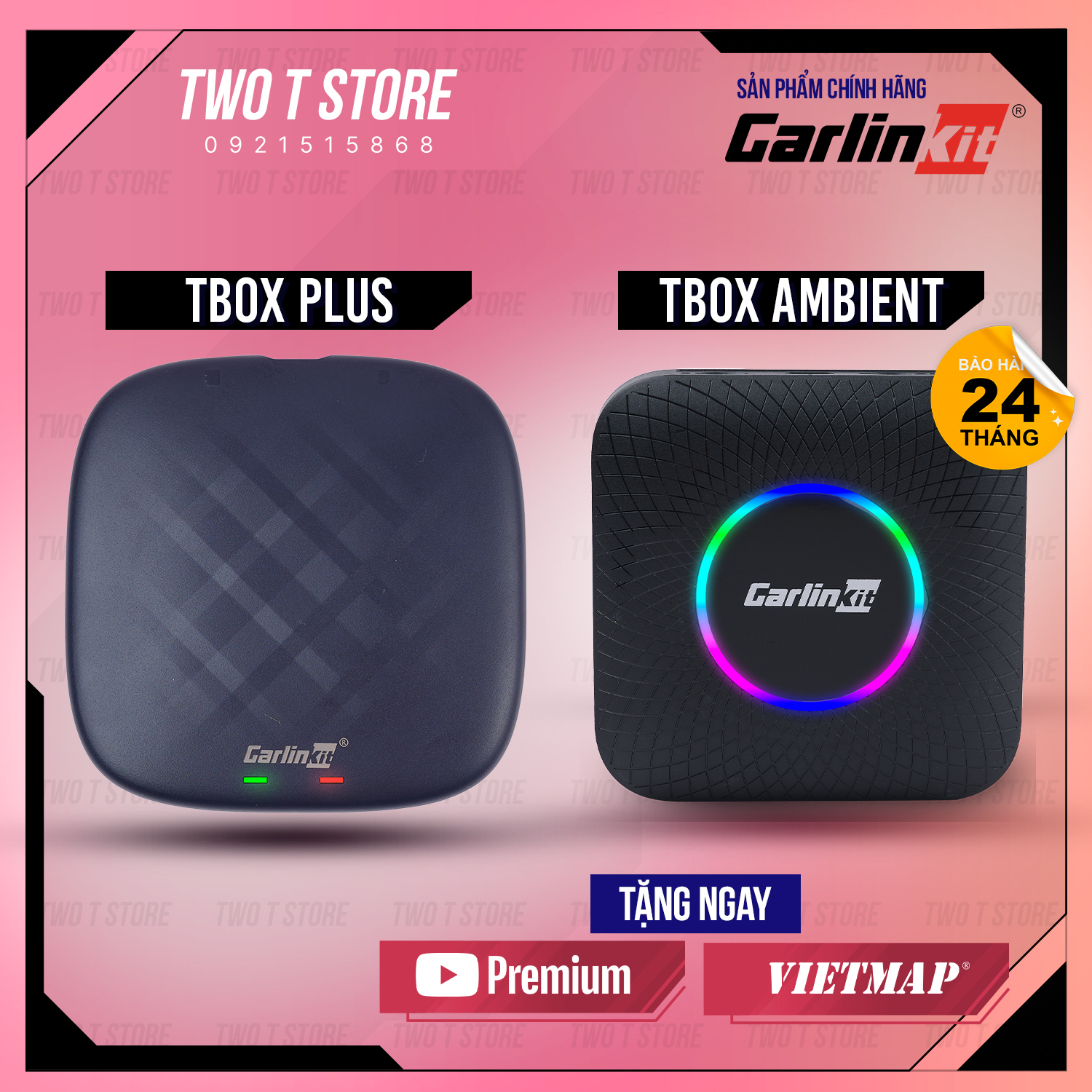 Bộ Carplay Android Box Carlinkit Tbox Ambient - Tbox Plus Tặng Vietmap S2+ và Youtube Premium dành cho ô tô - Android 13 - Ram 4GB,Bộ nhớ 64GB - Qualcomm Snapdragon 8 nhân SDM6125, Tbox Plus 2023 - SDM6225 Tbox Ambient 2023