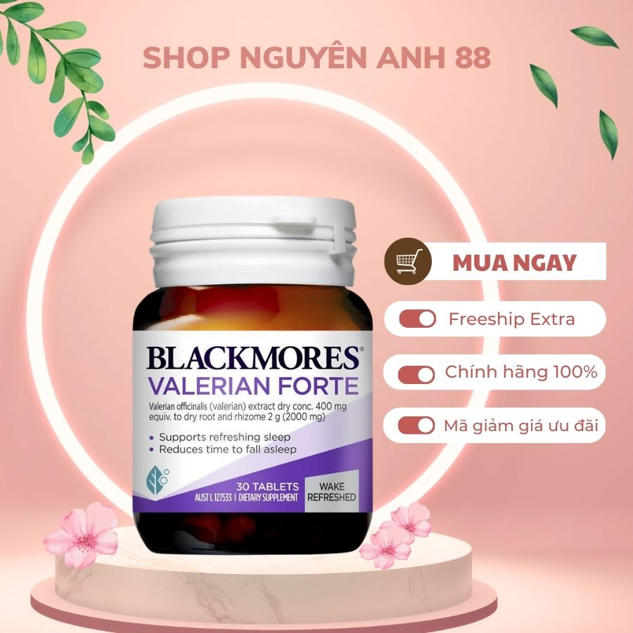 Viên uống giúp ngủ ngon Blackmore Valerian Forte chính hãng Úc shopnguyenanh88