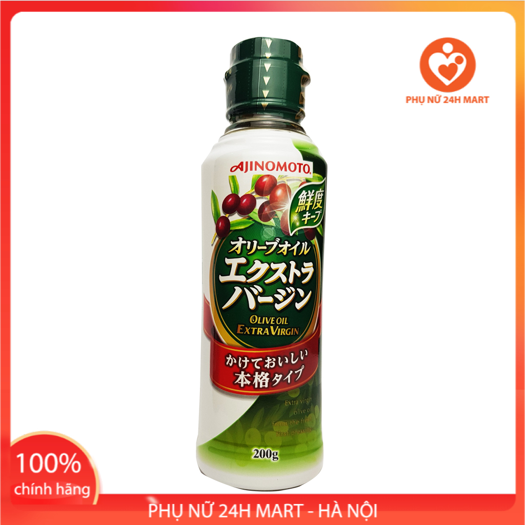 Dầu Olive Extra Virgin Ajinomoto 200g Nhật Bản, Dầu Oliu Nguyên Chất Nhật Bản, Dầu Oliu Nhật Bản, Dầu Oliu Cho Bé Ăn Dặm, Dầu Oliu Extra
