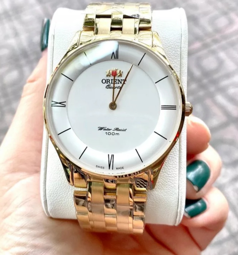 Đồng hồ nam Orient dây kim loại Đồng hồ nam chống nước Đồng hồ nam cao cấp + Pin Dự Trữ Full Box