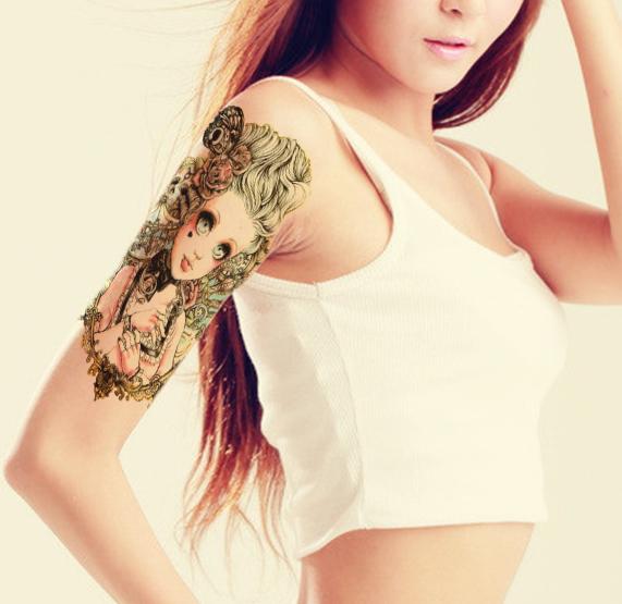[HCM]Hình xăm dán nữ tatoo Công chúa kích thước 15 x 21 cm - miếng dán hình xăm đẹp dành cho nữ