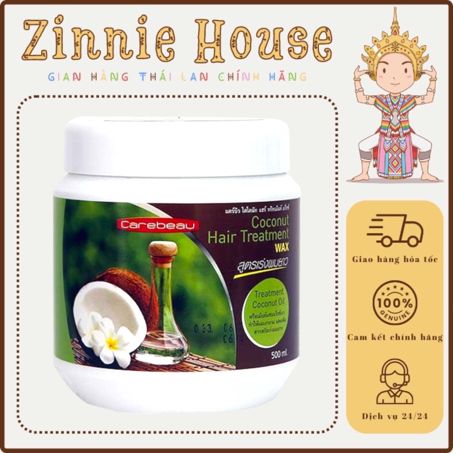 Kem ủ tóc dừa non carebeau thái lan 500ml