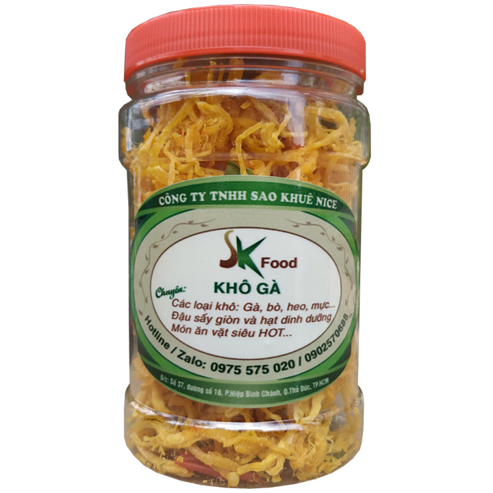 SIÊU RẺ- KHÔ GÀ LÁ CHANH HŨ 100G HIỆU SK FOOD