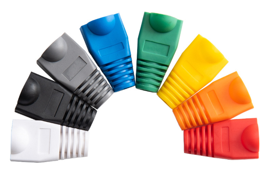 100 đầu chụp hạt mạng rj45 màu xám