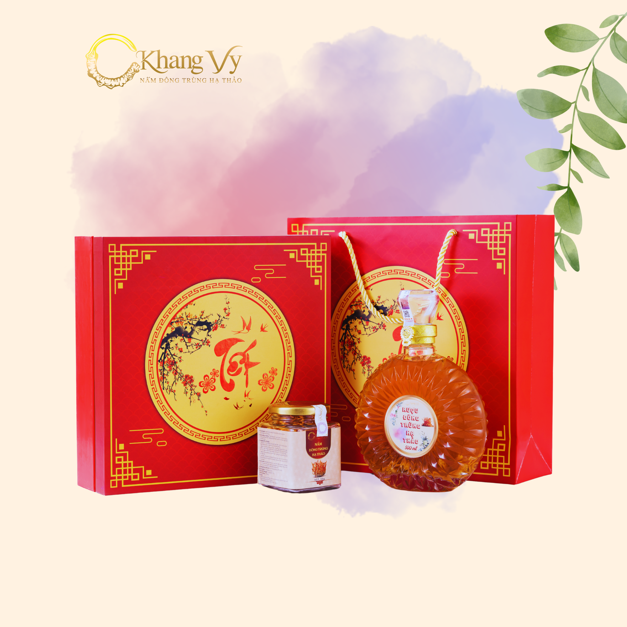 Hộp quà combo xo - loại cao cấp hộp 10g + bình 500ml