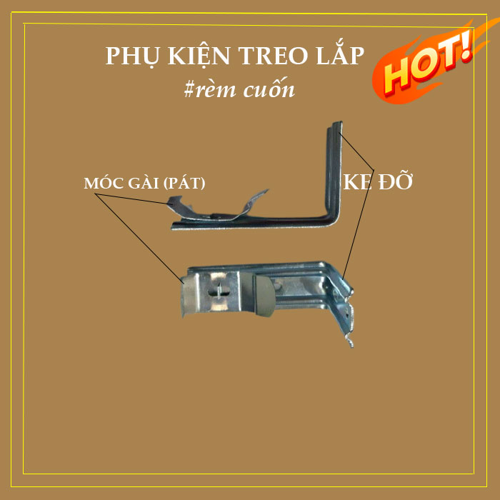 Phụ kiện lắp rèm cuốn, Móc treo rèm cuốn văn phòng và rèm cuốn cửa sổ - 13k/cái