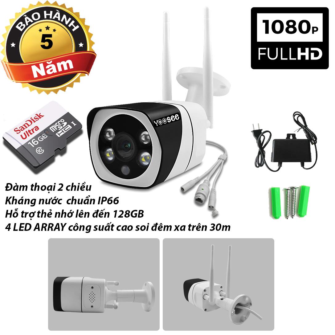 Camera wifi yoosee - camera ngoài trời - camera ip full HD 1080p soi ban đêm có màu IP634