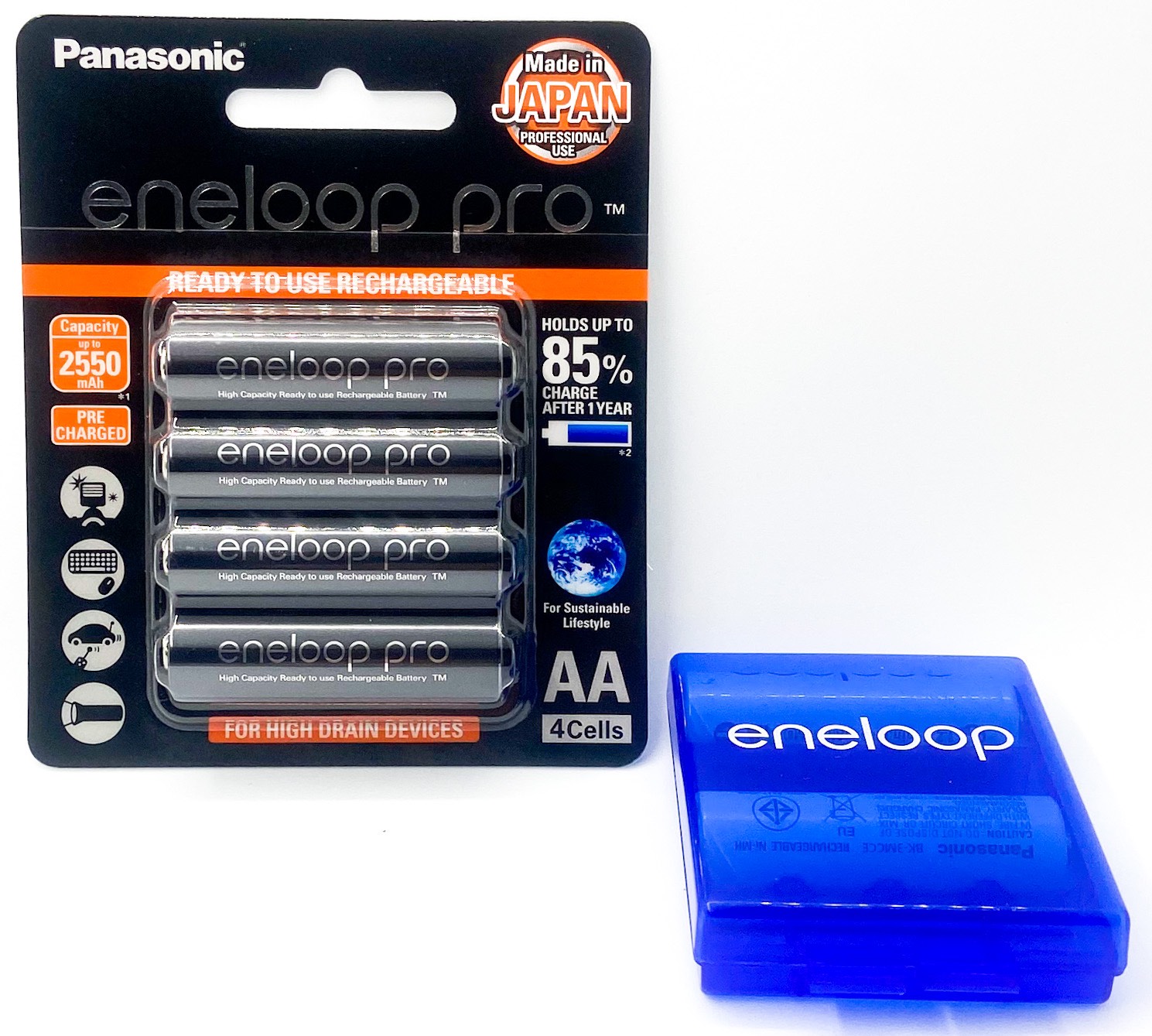 Pin Sạc AA Panasonic Eneloop Pro BK3HCCE Tặng Kèm Hộp Bảo Quản Eneloop