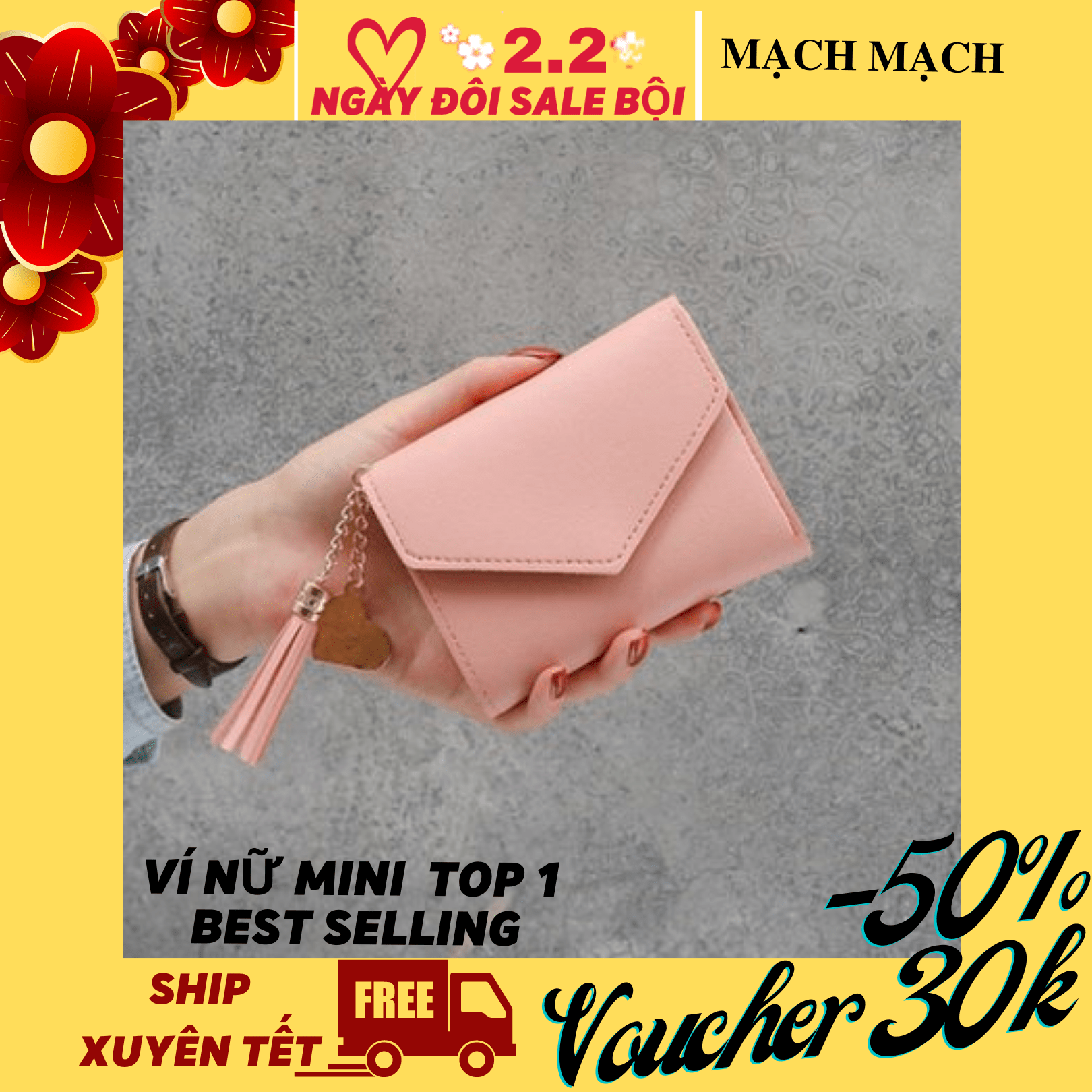 Ví nữ mini nhỏ gọn phong cách Hàn Quốc màu pastel cực xinh