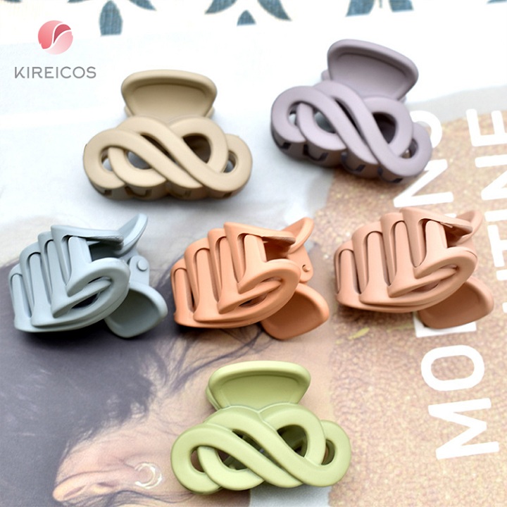 [HCM]Kẹp Gấp Tóc Càng Cua 2 số 8 Loại Trung Màu Macaron No.218 - kireicos