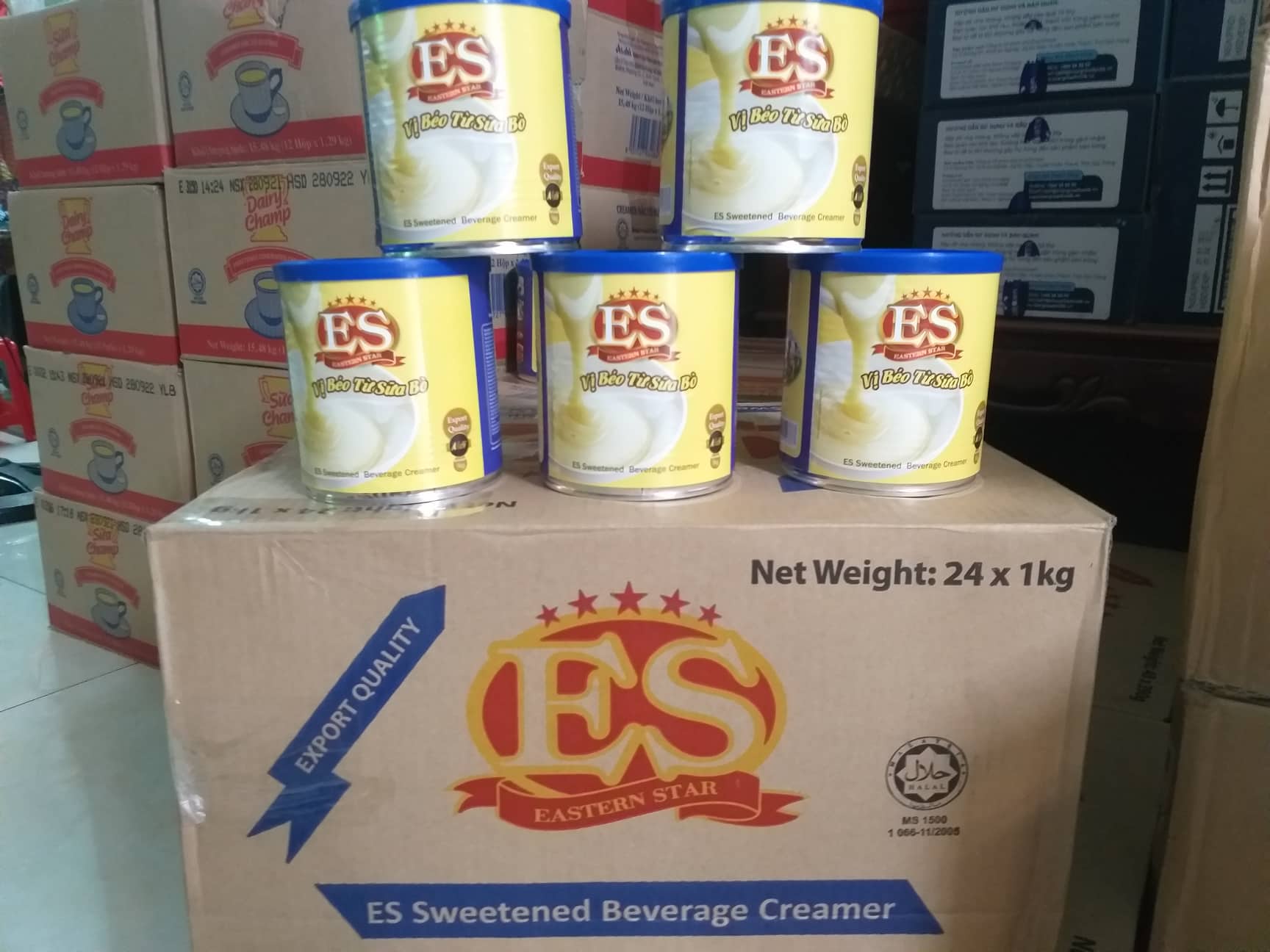Sữa Đặc ES nắp xanh lon 1 kg-Combo 10 lon