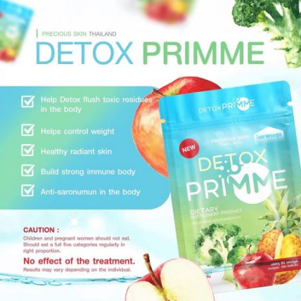 [HCM]COMBO 5 gói Detox Primme Thái Lan - Thực phẩm Rau Củ trà trái cây Giảm Cân Khử Mỡ giảm cân giảm mỡ