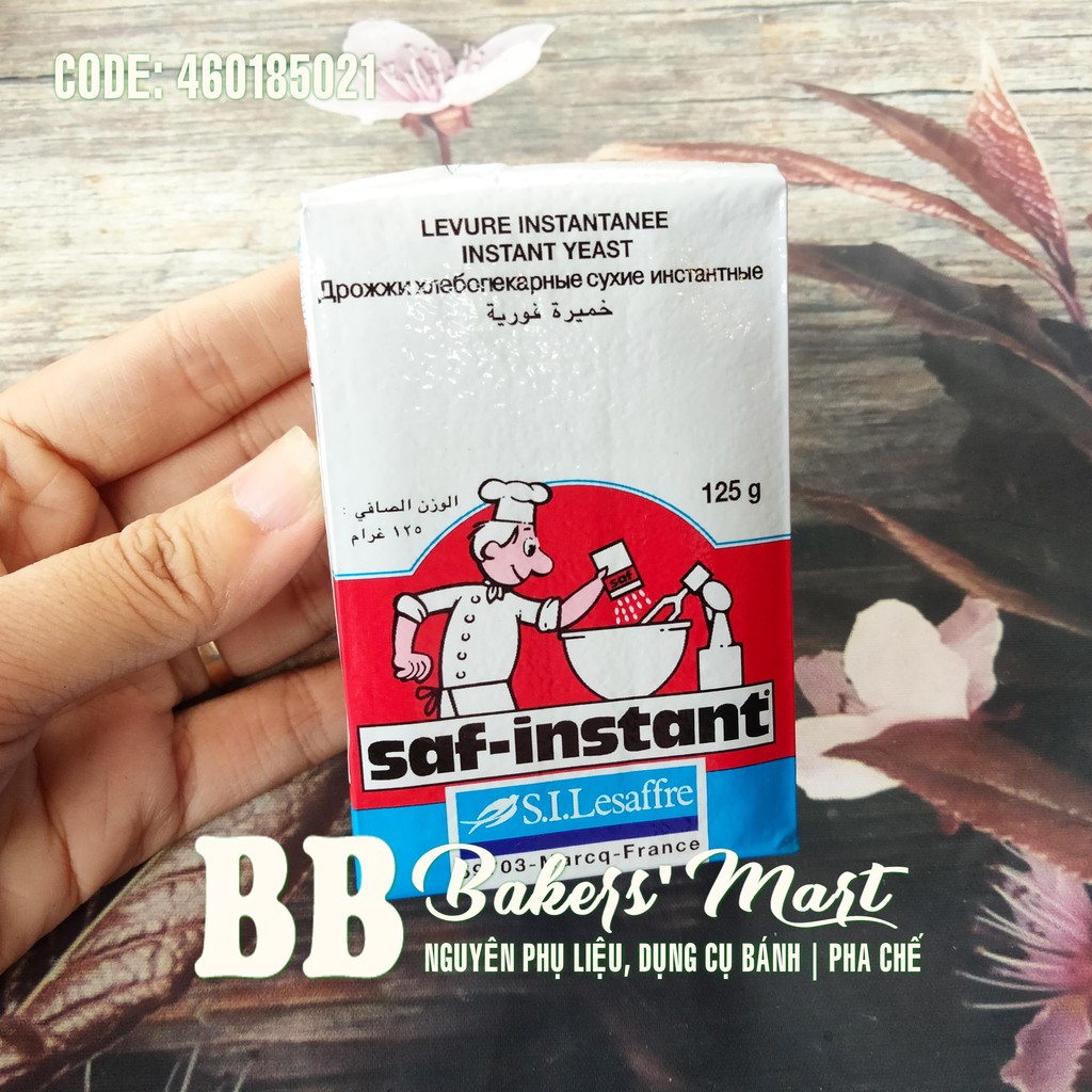 Men khô lạt saf-instant đỏ - cục 125gr