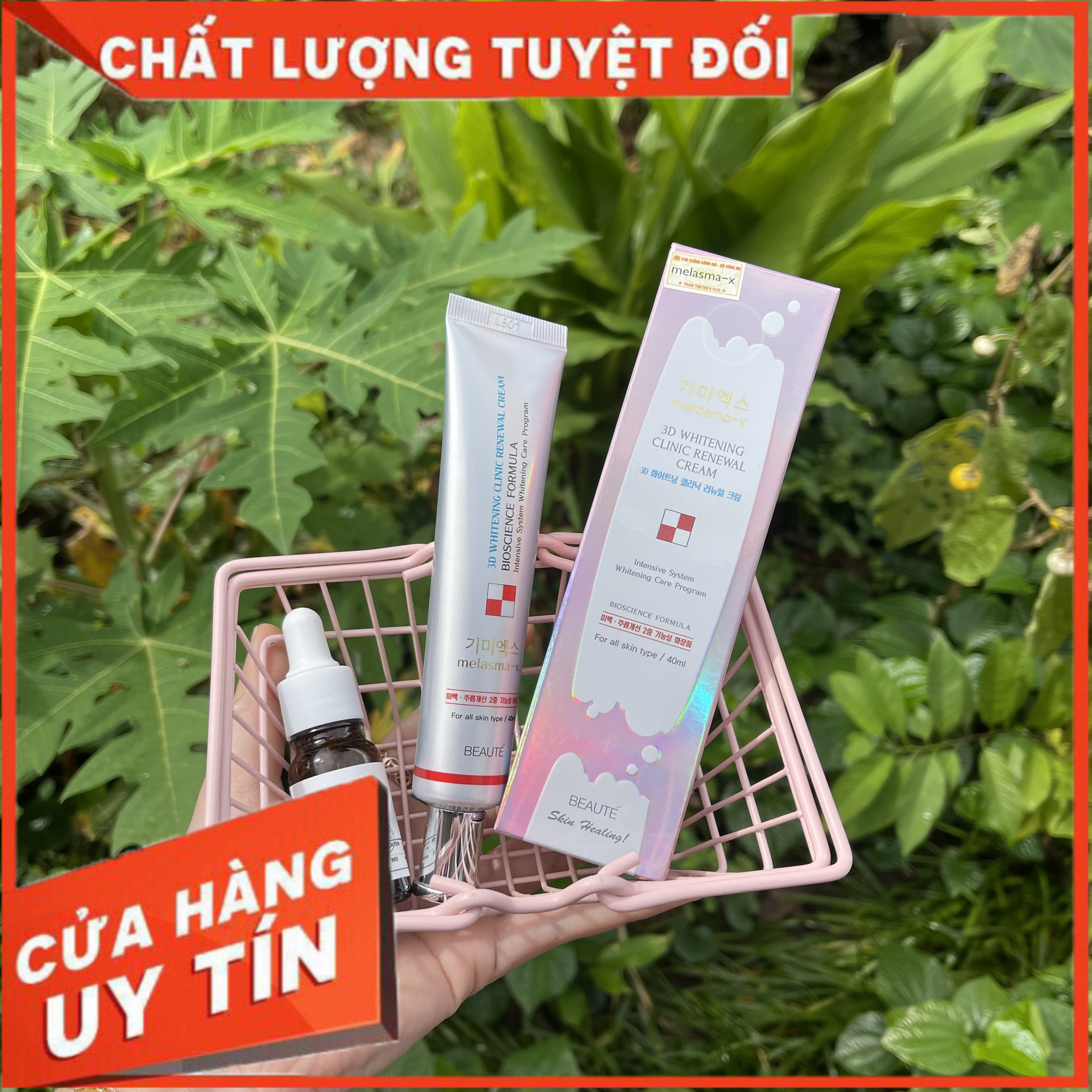 [Chính Hãng] Combo Kem Trị Nám, Tàn Nhang Melasma-X 3D Whitening Clinic và Serum Tế Bào Gốc Honesi