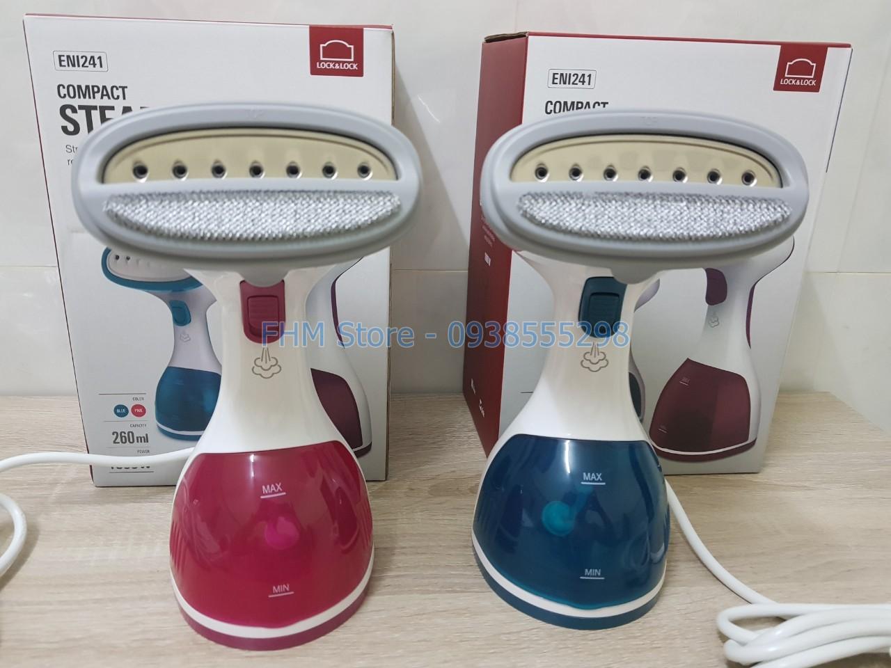 Bàn ủi hơi nước cầm tay lock&lock 1000w eni241